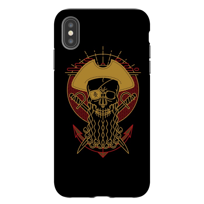 iPhone Xs Max StrongFit Skull Pirate by Afif Quilimo