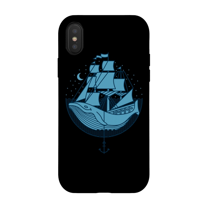 iPhone Xs / X StrongFit Whaleship by Afif Quilimo