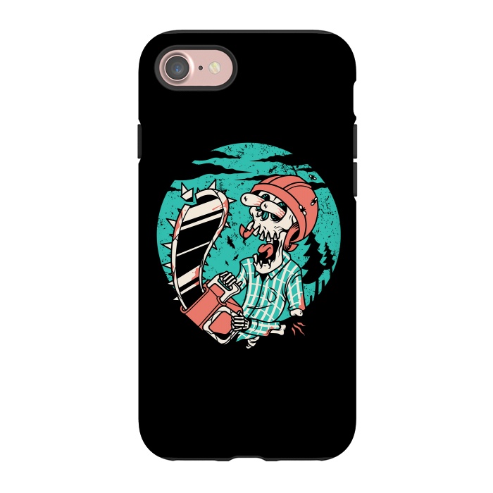 iPhone 7 StrongFit Skullchainsaw by Afif Quilimo
