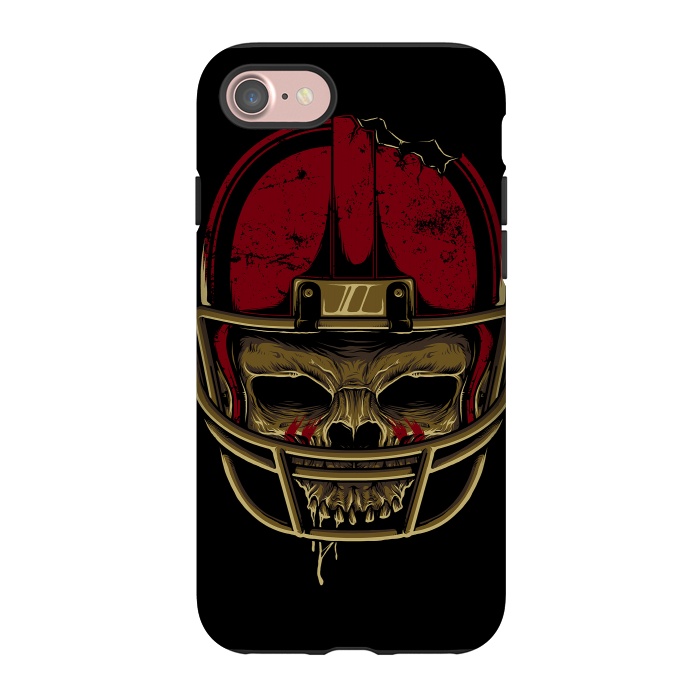 iPhone 7 StrongFit American Football Skull by Afif Quilimo