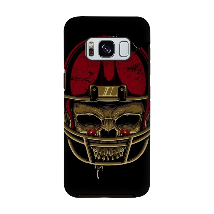 Galaxy S8 StrongFit American Football Skull by Afif Quilimo