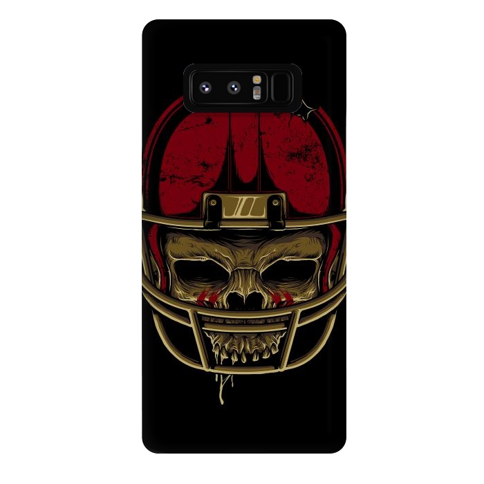 Galaxy Note 8 StrongFit American Football Skull by Afif Quilimo