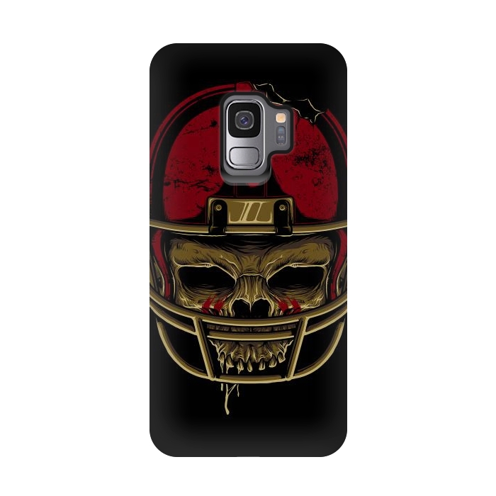 Galaxy S9 StrongFit American Football Skull by Afif Quilimo