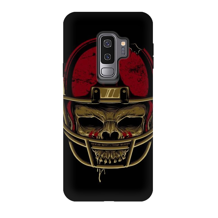 Galaxy S9 plus StrongFit American Football Skull by Afif Quilimo