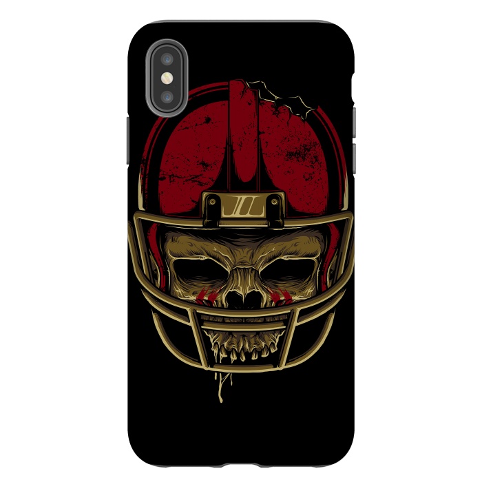 iPhone Xs Max StrongFit American Football Skull by Afif Quilimo