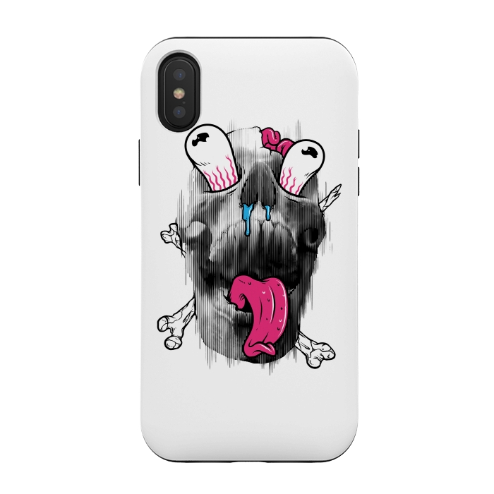 iPhone Xs / X StrongFit Scary Skull by Afif Quilimo