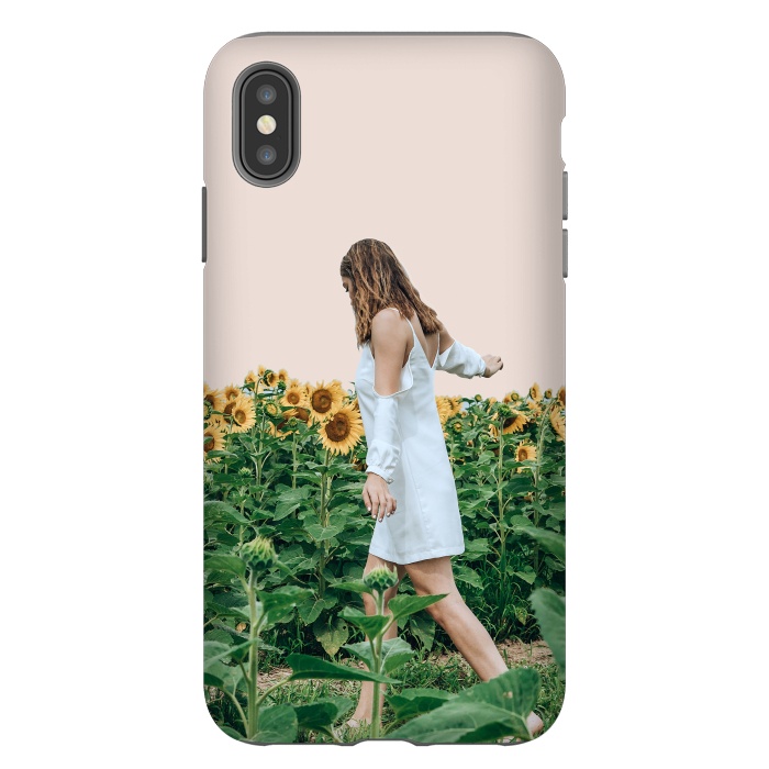 iPhone Xs Max StrongFit Lost in Sunflowers by Uma Prabhakar Gokhale