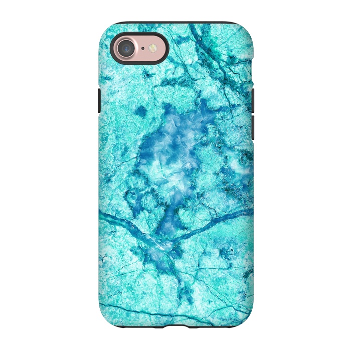 iPhone 7 StrongFit Turquoise Marble by Art Design Works