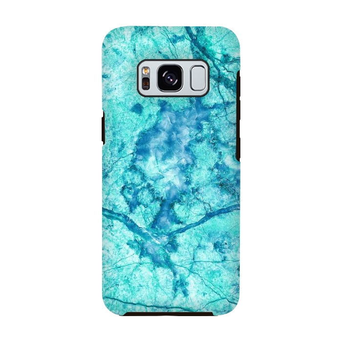 Galaxy S8 StrongFit Turquoise Marble by Art Design Works