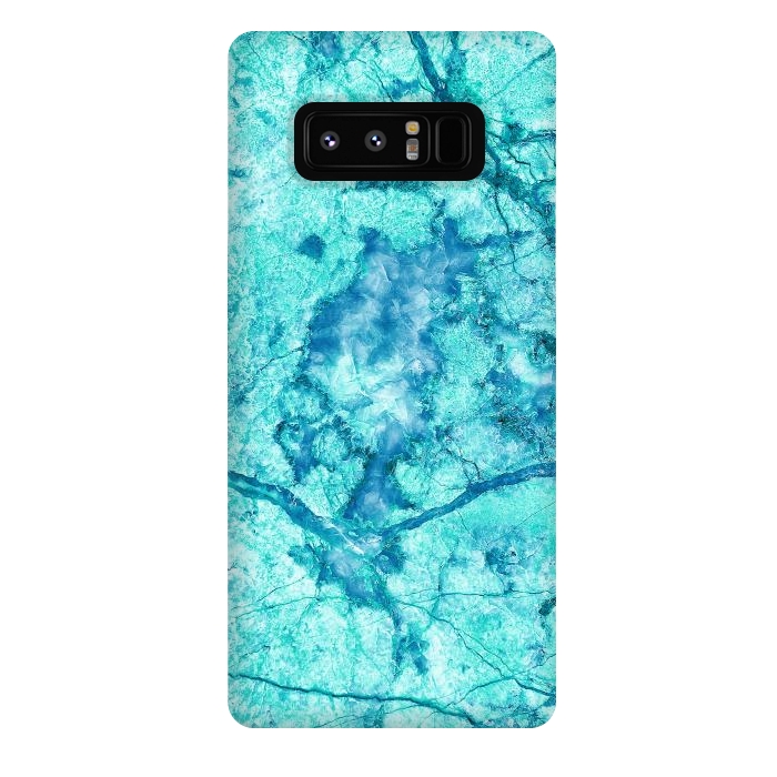 Galaxy Note 8 StrongFit Turquoise Marble by Art Design Works