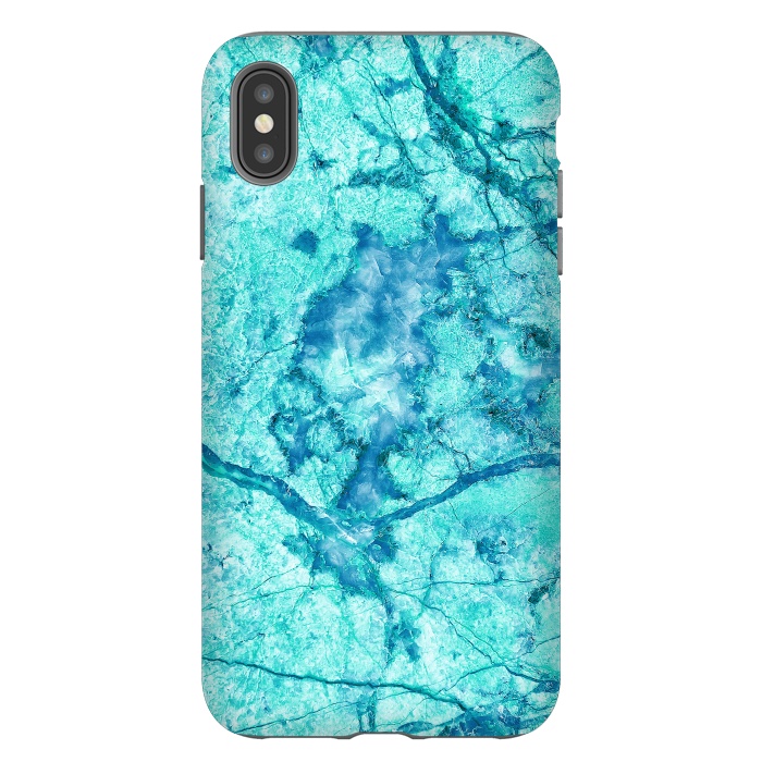 iPhone Xs Max StrongFit Turquoise Marble by Art Design Works