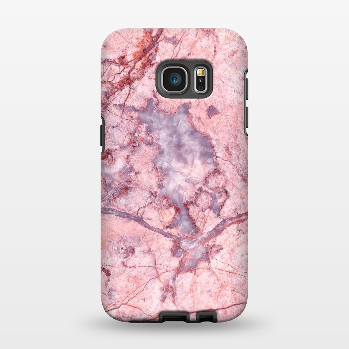 Galaxy S7 EDGE StrongFit Pink Marble by Art Design Works