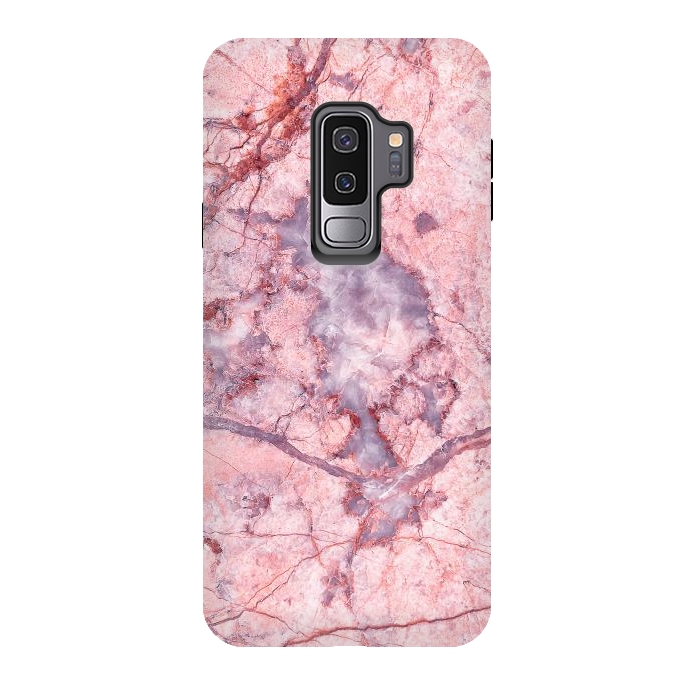 Galaxy S9 plus StrongFit Pink Marble by Art Design Works