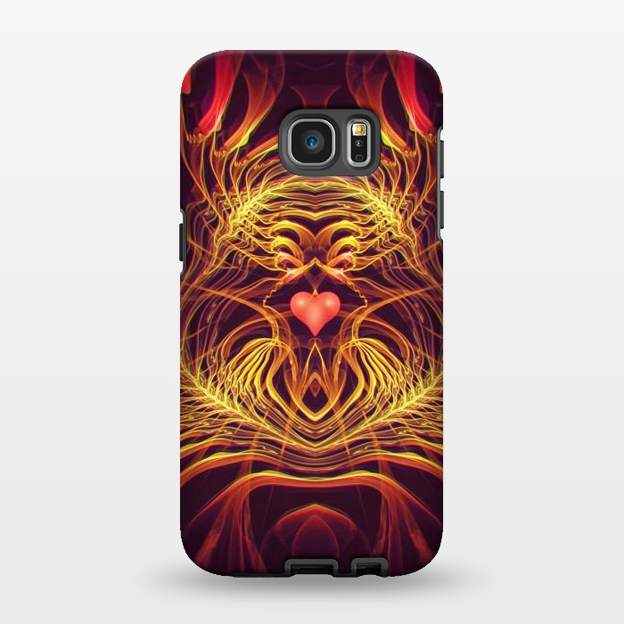 Galaxy S7 EDGE StrongFit Fractal Heart by Art Design Works