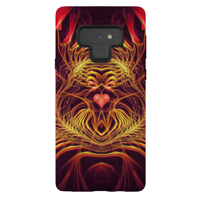 Galaxy Note 9 StrongFit Fractal Heart by Art Design Works