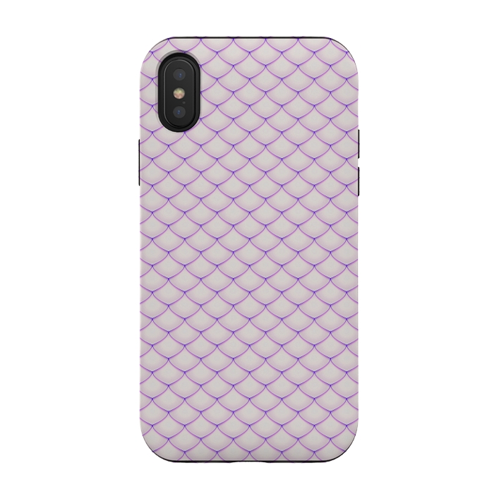 iPhone Xs / X StrongFit Pink Fish Scale Pattern by Art Design Works