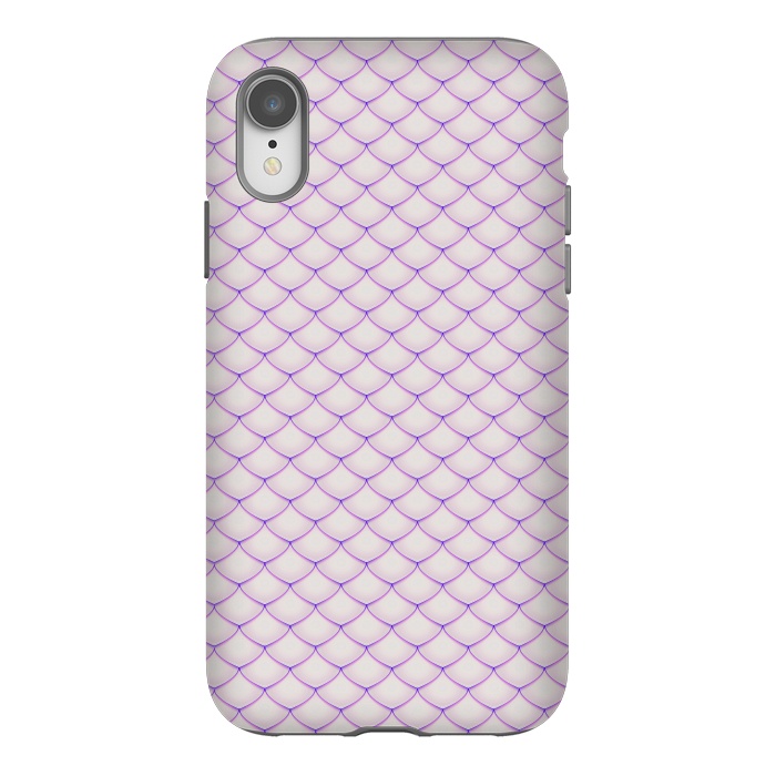 iPhone Xr StrongFit Pink Fish Scale Pattern by Art Design Works