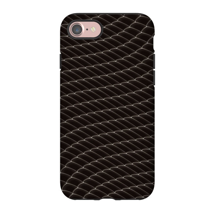 iPhone 7 StrongFit Black Snake Scale Pattern by Art Design Works