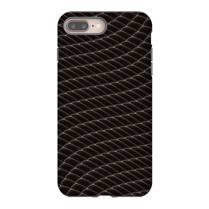 iPhone 7 plus StrongFit Black Snake Scale Pattern by Art Design Works