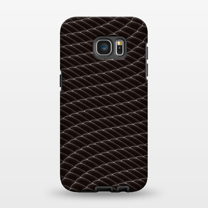 Galaxy S7 EDGE StrongFit Black Snake Scale Pattern by Art Design Works