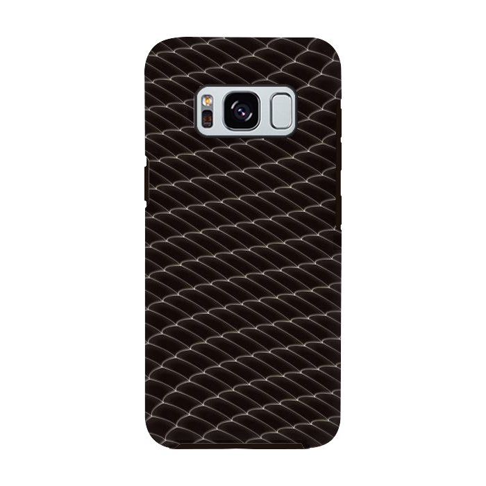 Galaxy S8 StrongFit Black Snake Scale Pattern by Art Design Works