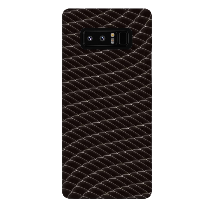 Galaxy Note 8 StrongFit Black Snake Scale Pattern by Art Design Works
