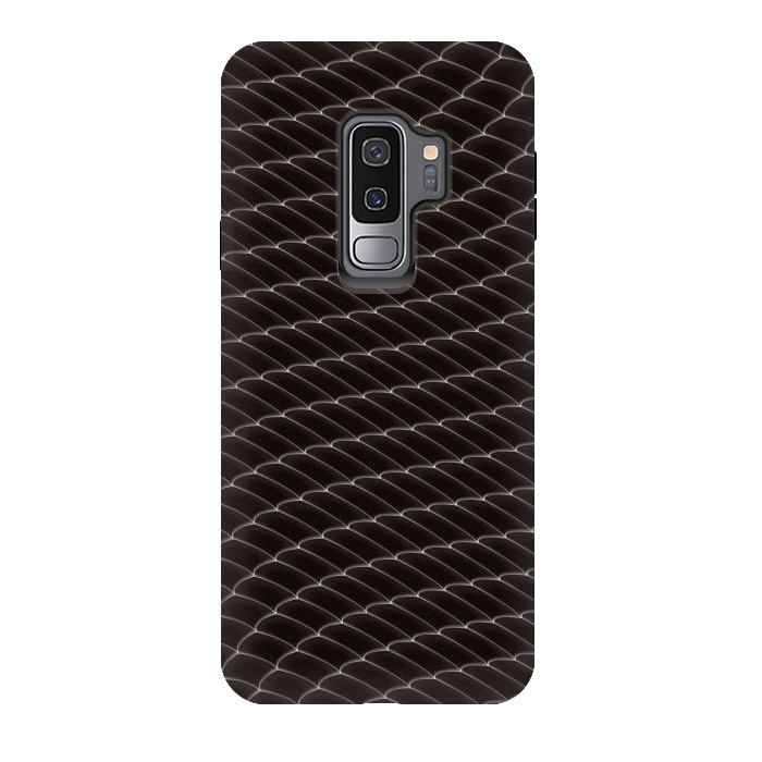 Galaxy S9 plus StrongFit Black Snake Scale Pattern by Art Design Works