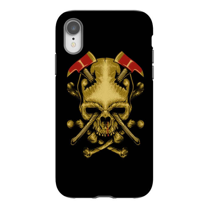 iPhone Xr StrongFit Skull Axes by Afif Quilimo