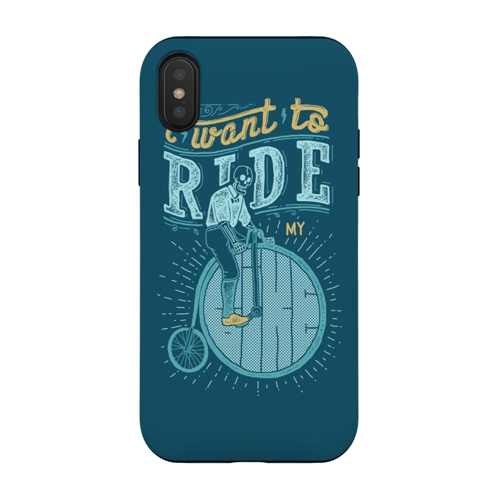 iPhone Xs / X StrongFit I want to ride my bike by Afif Quilimo