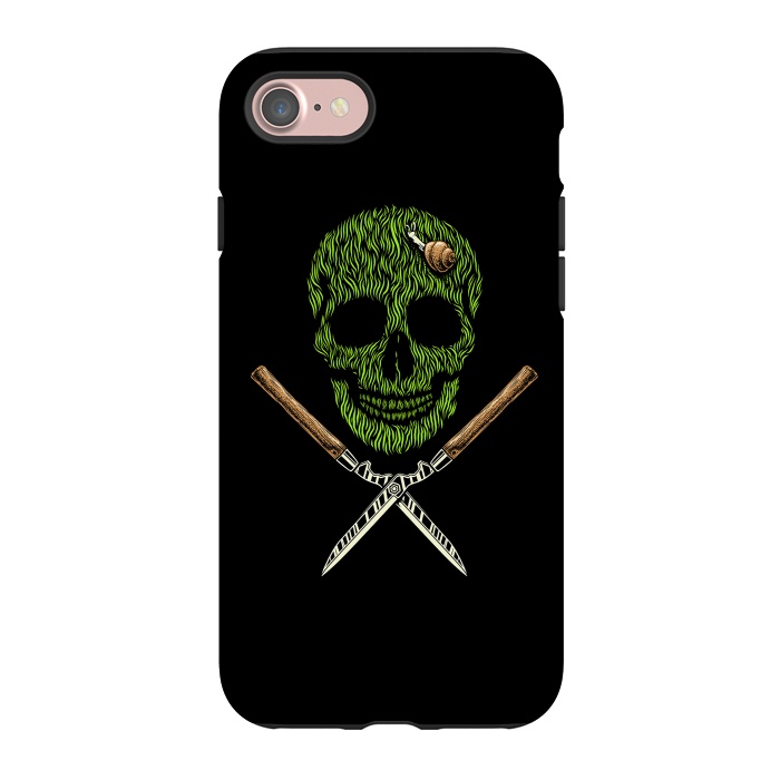 iPhone 7 StrongFit Skull Grass by Afif Quilimo