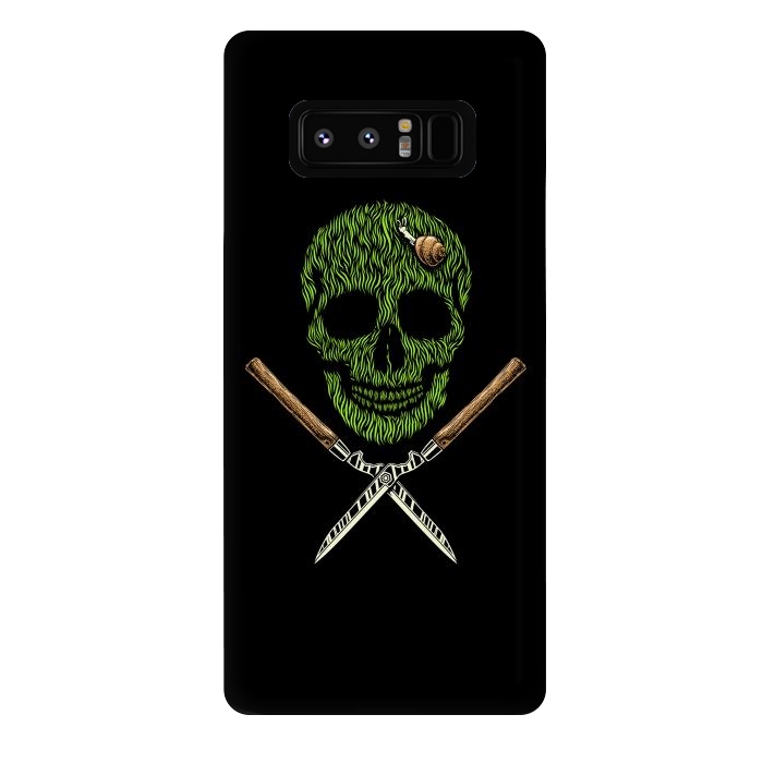 Galaxy Note 8 StrongFit Skull Grass by Afif Quilimo