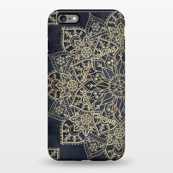 iPhone 6/6s plus StrongFit Elegant poinsettia flower and snowflakes mandala art by InovArts