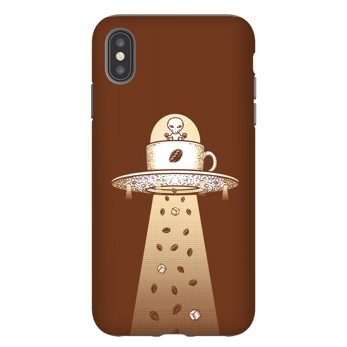 iPhone Xs Max StrongFit Alien Coffee Invasion by Afif Quilimo