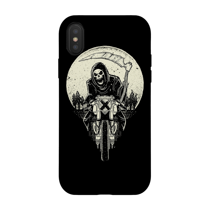 iPhone Xs / X StrongFit Grim Racer by Afif Quilimo