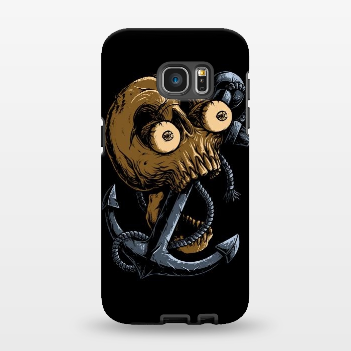 Galaxy S7 EDGE StrongFit Skull Anchor by Afif Quilimo