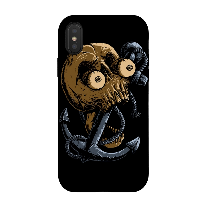 iPhone Xs / X StrongFit Skull Anchor by Afif Quilimo