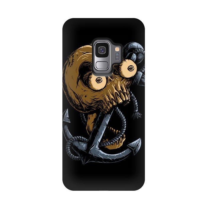 Galaxy S9 StrongFit Skull Anchor by Afif Quilimo