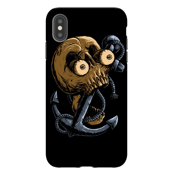 iPhone Xs Max StrongFit Skull Anchor by Afif Quilimo