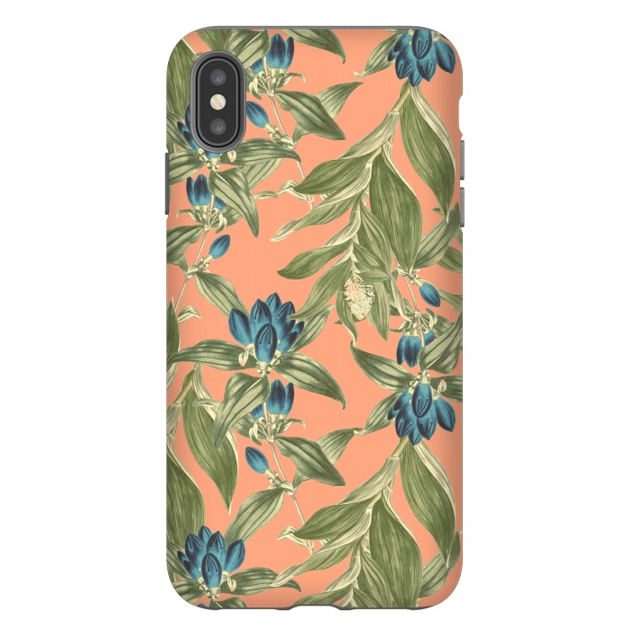 iPhone Xs Max StrongFit Blue Flowered Gentian  by Zala Farah
