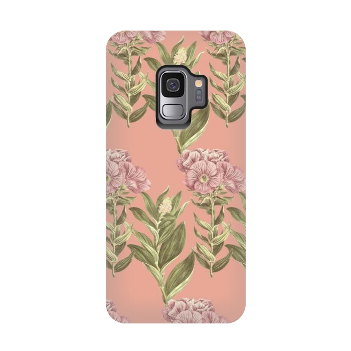 Galaxy S9 StrongFit Blush Pink Flowers by Zala Farah