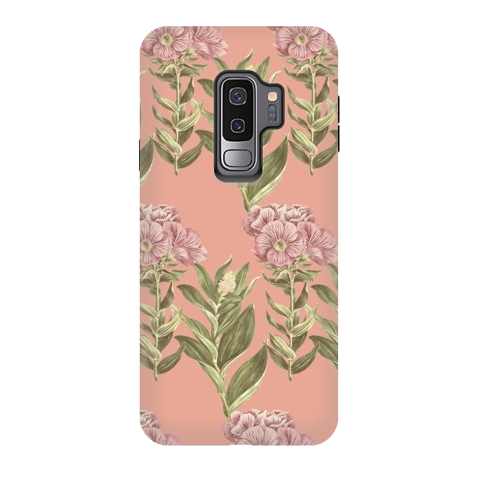 Galaxy S9 plus StrongFit Blush Pink Flowers by Zala Farah