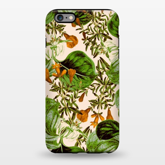 iPhone 6/6s plus StrongFit Orange Floral Botanic by Zala Farah