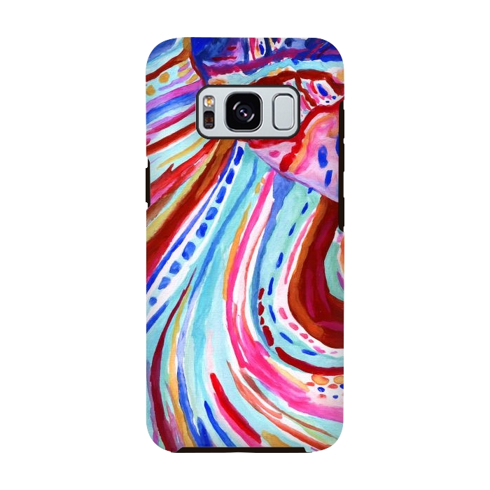 Galaxy S8 StrongFit Abstract Rainbow  by Tigatiga