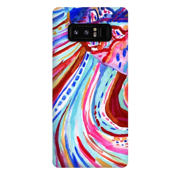 Galaxy Note 8 StrongFit Abstract Rainbow  by Tigatiga
