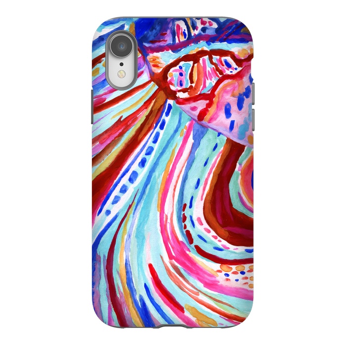 iPhone Xr StrongFit Abstract Rainbow  by Tigatiga