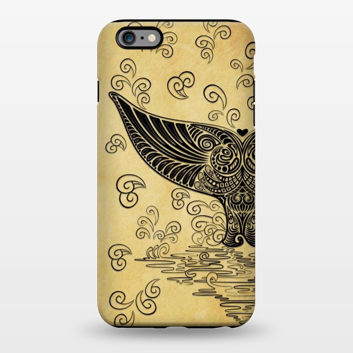 iPhone 6/6s plus StrongFit Whale Tail Boho Vintage Tattoo Style by BluedarkArt