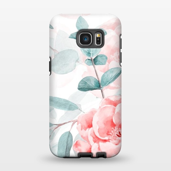 Galaxy S7 EDGE StrongFit Rose Blush and Eucalyptus by  Utart