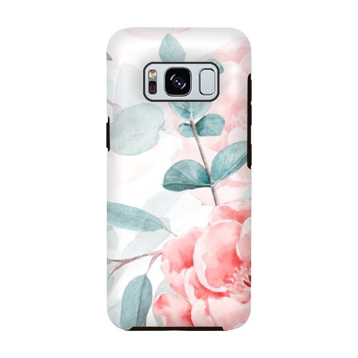 Galaxy S8 StrongFit Rose Blush and Eucalyptus by  Utart