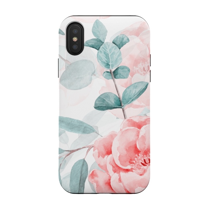 iPhone Xs / X StrongFit Rose Blush and Eucalyptus by  Utart