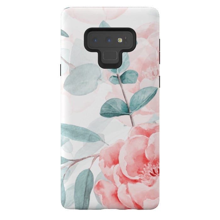 Galaxy Note 9 StrongFit Rose Blush and Eucalyptus by  Utart